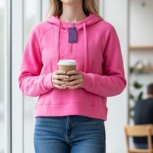 🆕1/4 Zip Pull Over Hoodie XXL Pink